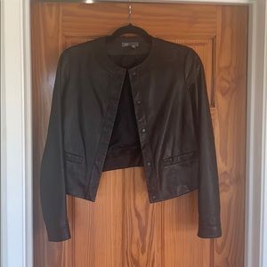 Vince leather cropped jacket